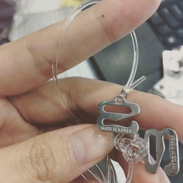 Đôi dây áo trong sợi bún, sợi dẹt trong suốt