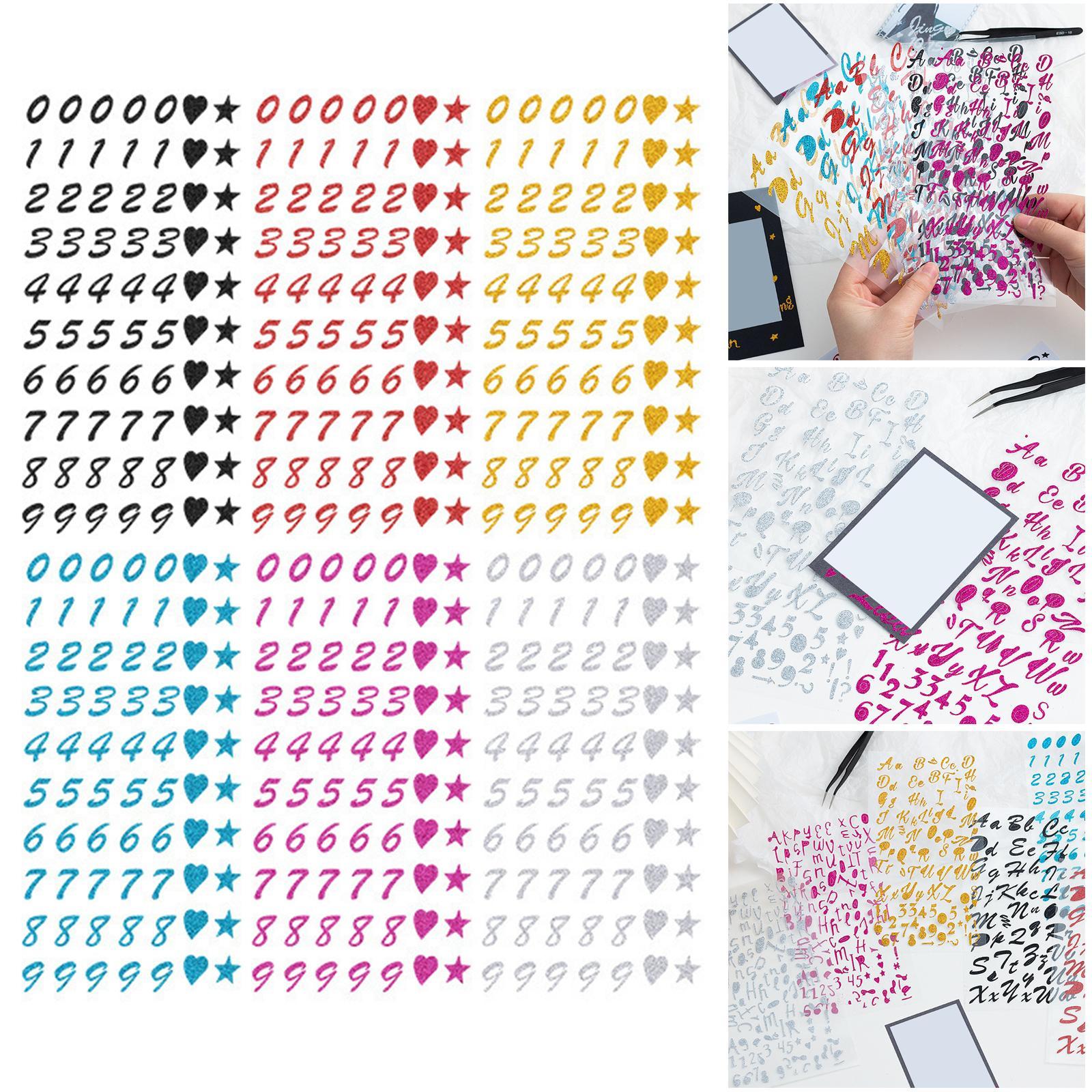 6x Self Adhesive Sticker Journal Colorful Word Stickers Album School Supplies Label Calendar