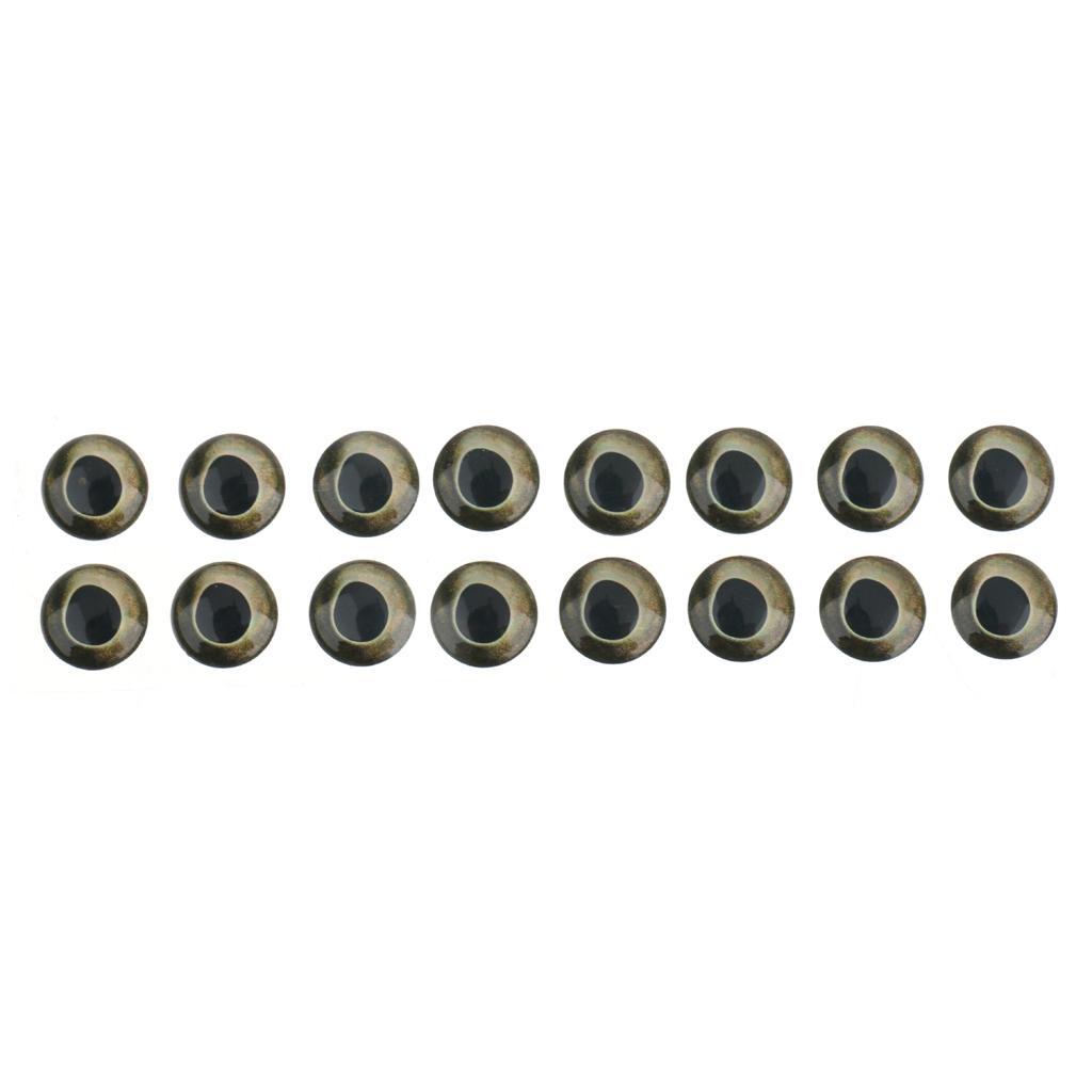 20pcs Waterproof Fishing Fly Tying 4D Eyes Lure Making Self Adhesive For Fly Tying Jigs Craft Dolls 6mm/10mm/15mm