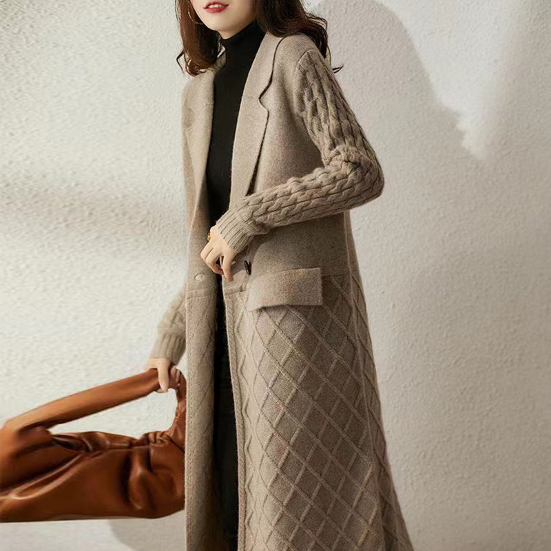 Áo Khoác Cardigan Dệt Kim Dài Phong Cách Hàn Quốc Cho Nữ AL111 - Hàng Quảng Châu Cao Cấp