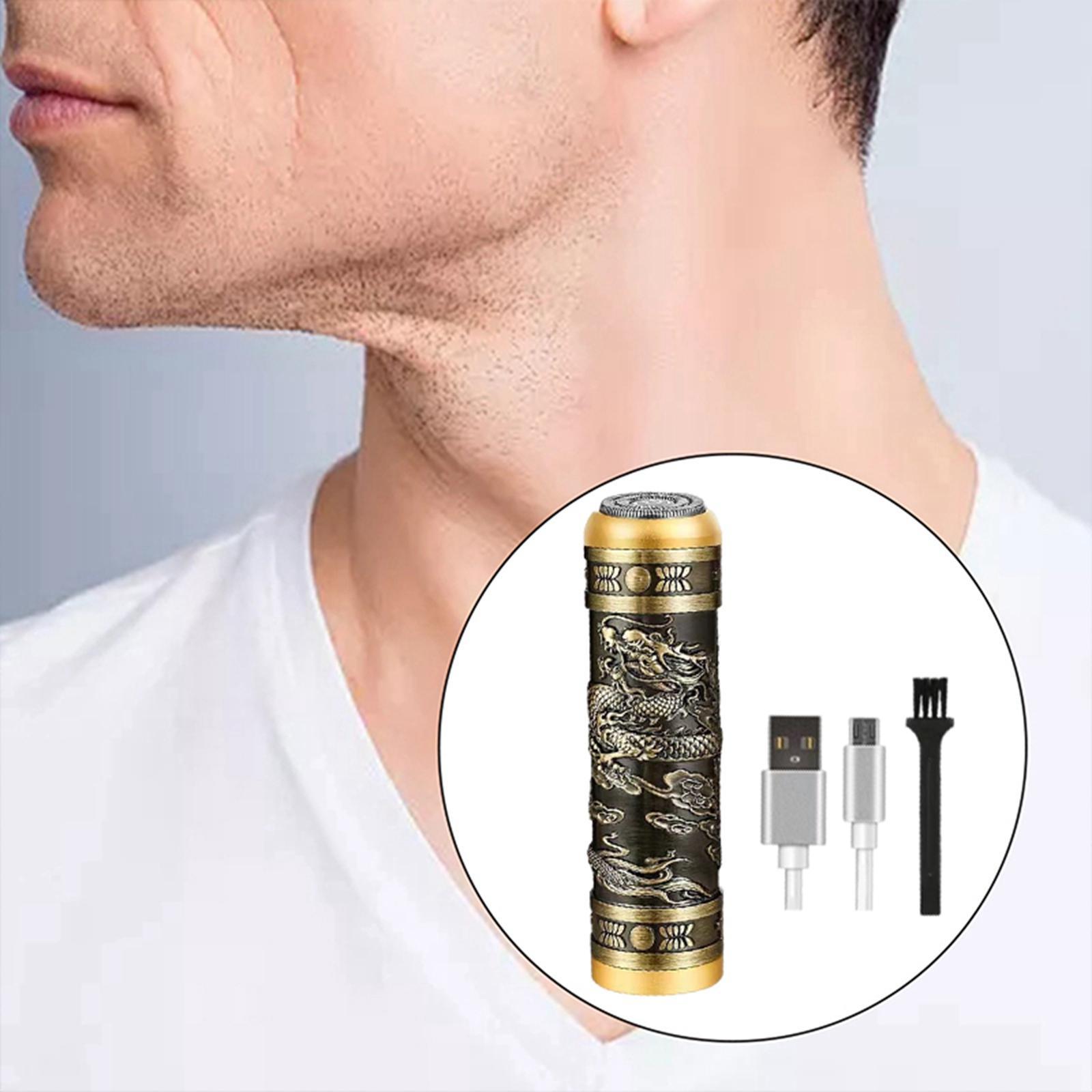 Compact Mini Electric Razor, Cordless Shaving Machine, Wet and Dry Use, Beard Trimmer, Rechargeable Small Waterproof Shaver for Trip Home Travel