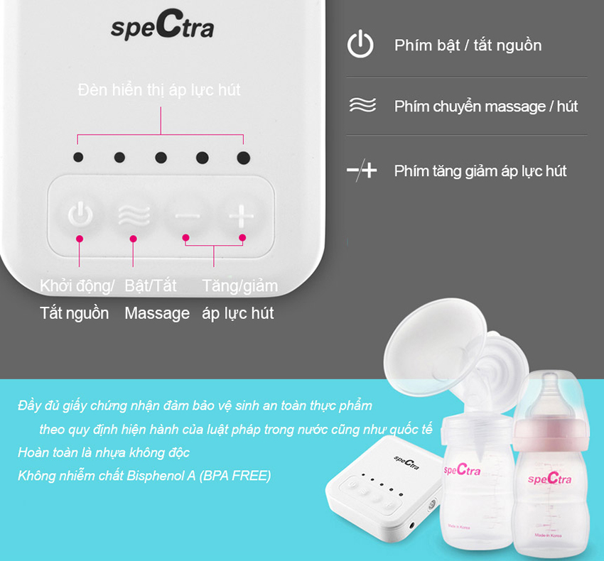 Máy Hút Sữa Điện Đơn Spectra Q - Trắng