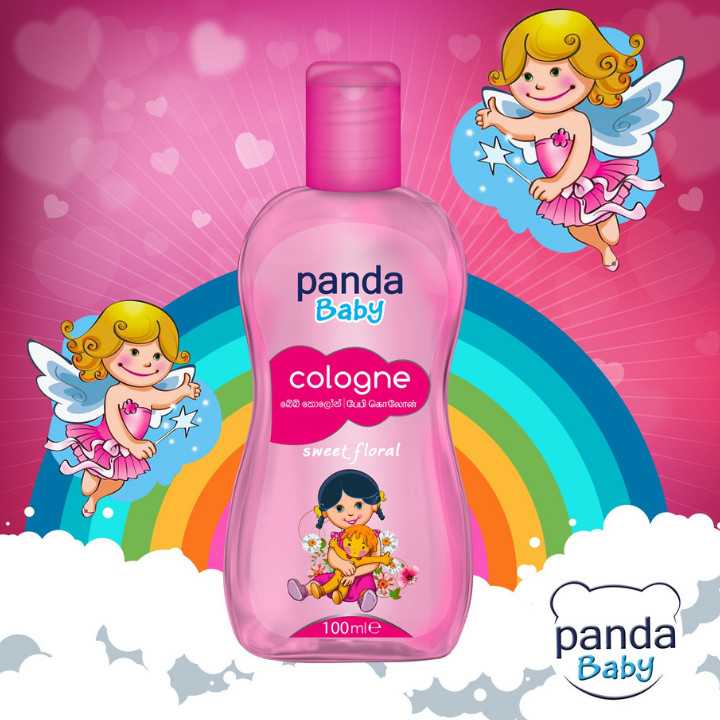 Combo 2 Chai Nước hoa cho bé Panda Baby Cologne 50ml (Sweet Floral 50ml, Mother's Love 50ml và Fairy's Touch 50ml)