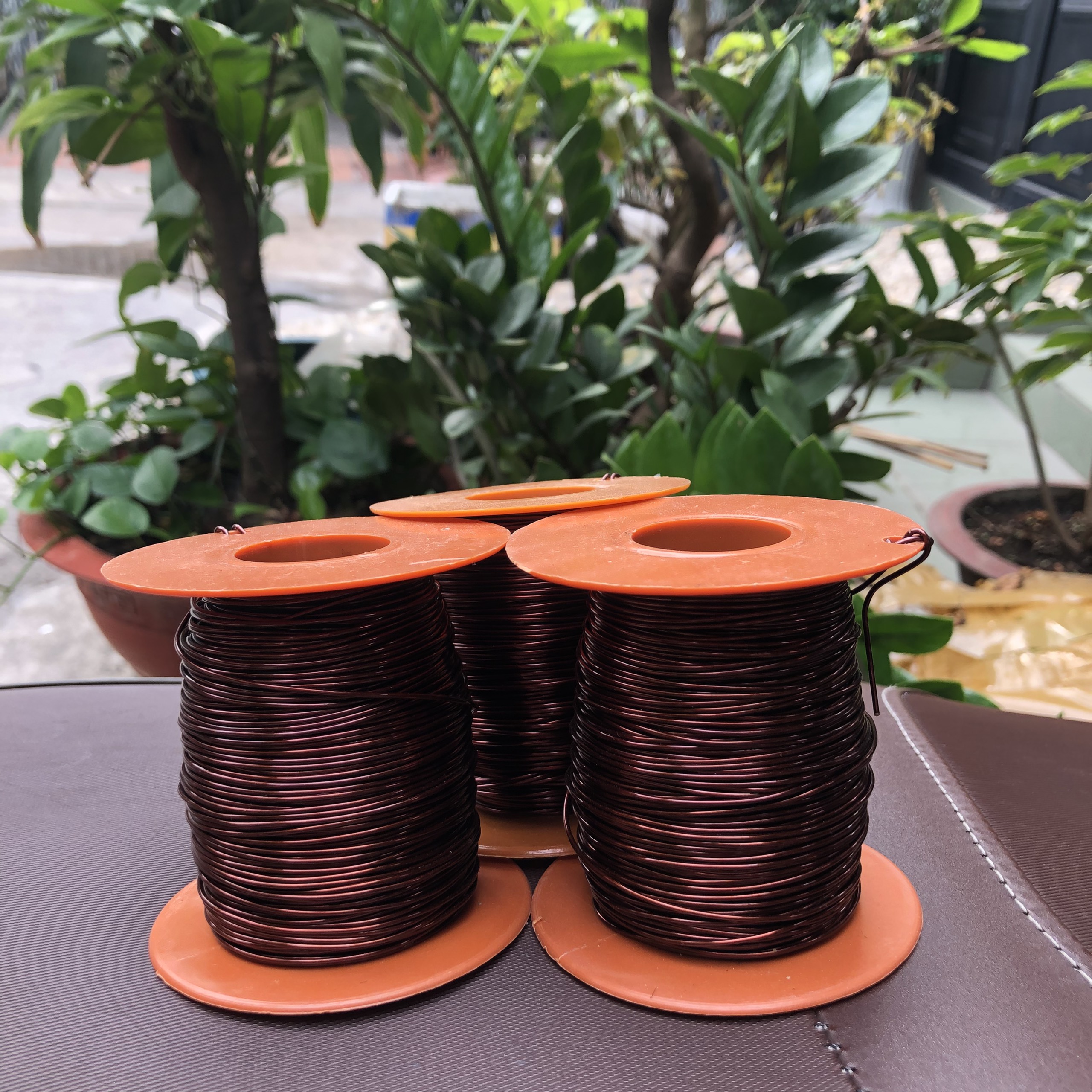 Dây Nhôm Mạ Đồng Uốn Phong Lan Cây Cảnh -200g