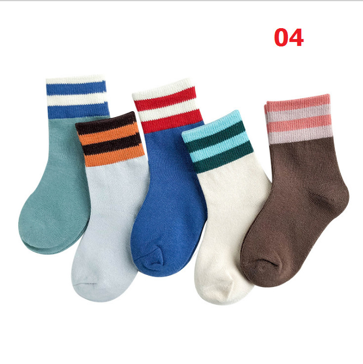 Tất Cho Bé Trai - Set 5 Đôi Tất Bé Trai Cổ Cao Từ 1 Đến 13 Tuổi Chất Cotton Cao Cấp Hàng Loại 1 Xuất Khẩu Nhiều Màu Lựa Chọn