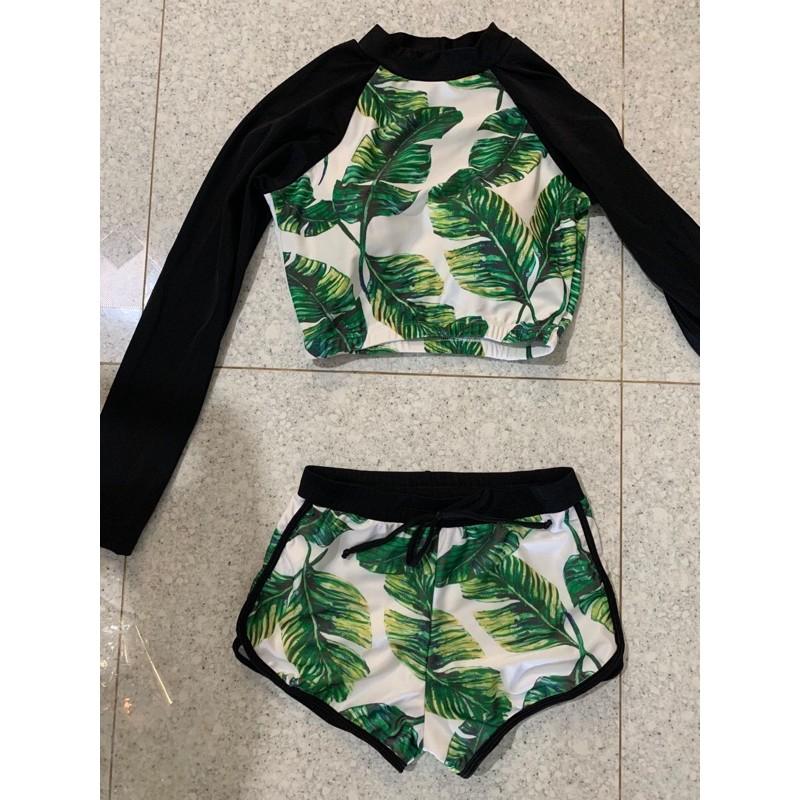 Đồ bơi bikini thun lạnh tay dài kín đáo lá bự
