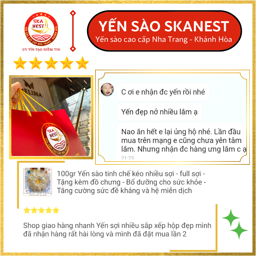 [50gr] Yến sào tinh chế sạch sợi sơ mướp nguyên chất