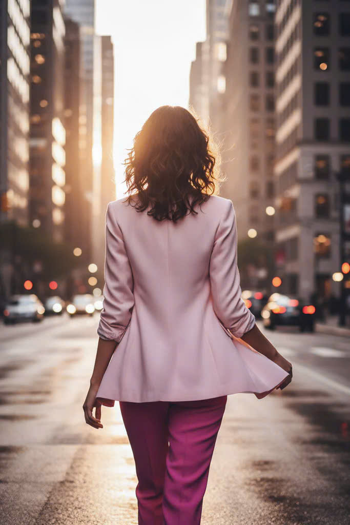 Áo Khoác Blazer, Áo vest Nữ Hồng Pastel Thêu Tay thời trang thiết kế Hity TOP237