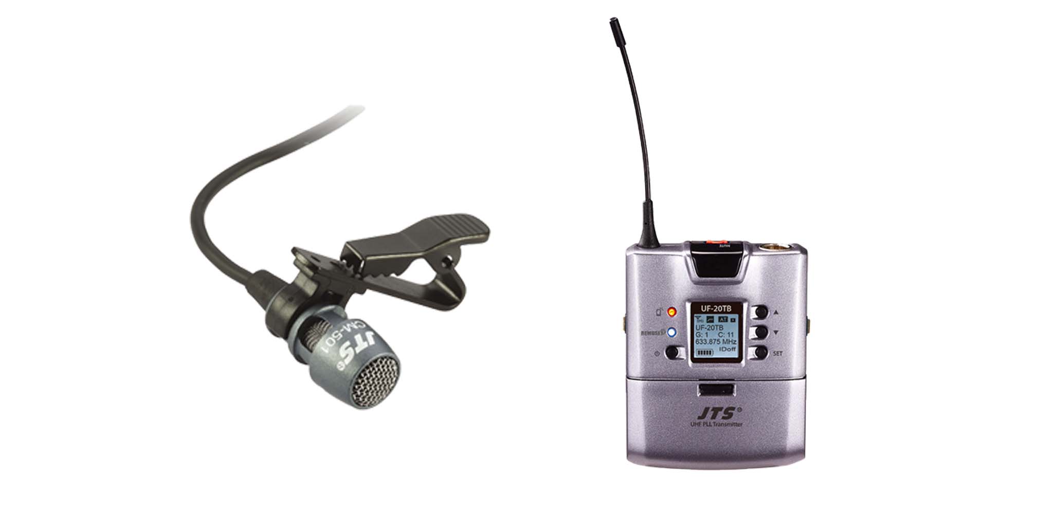 UF-20TB+CM-501 Bộ microphone cài áo JTS - HÀNG CHÍNH HÃNG