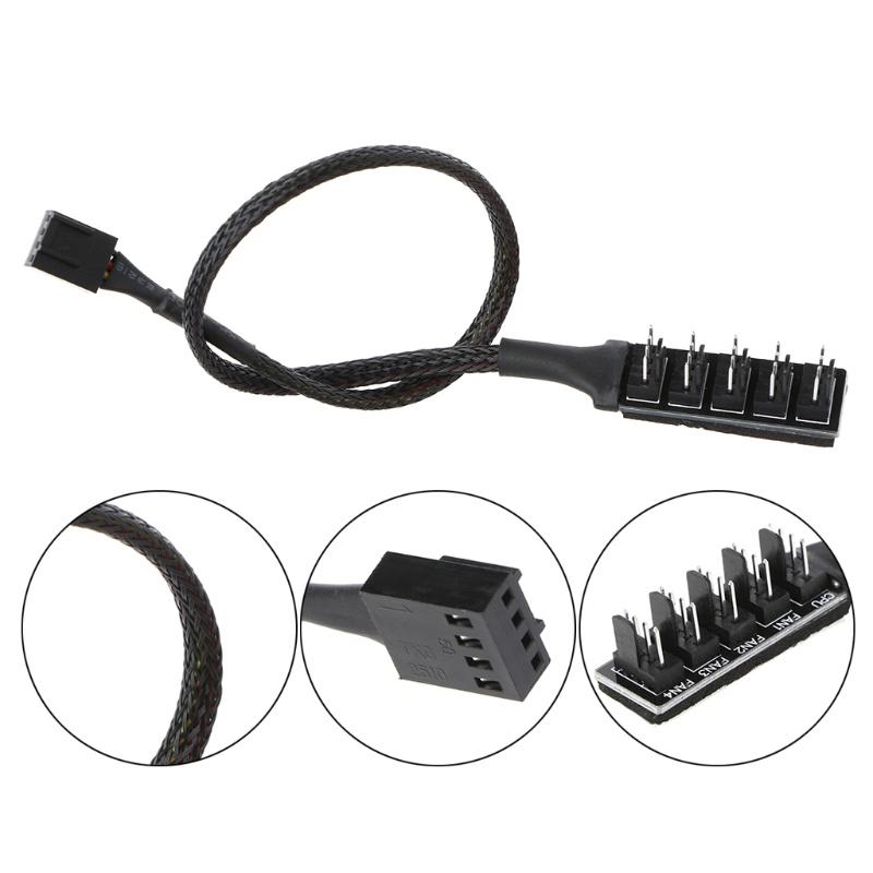 Dây cáp chia cổng quạt tản nhiệt 1 sang 5 4 pin Molex TX4 PWM CPU