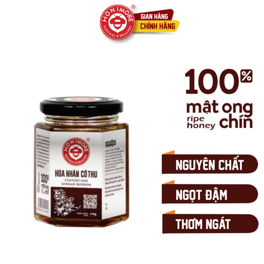 Mật ong rừng Hoa Nhãn Cổ Thụ - 100% mật ong chín Honimore 110g