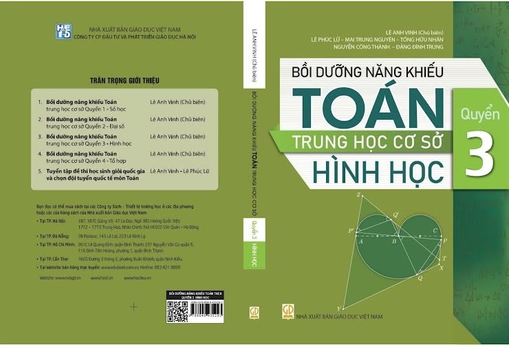Sách Bồi dưỡng năng khiếu Toán THCS gồm 4 quyển: Số học, Đại số, Hình học, Tổ hợp - Câu lạc bộ toán học muôn màu