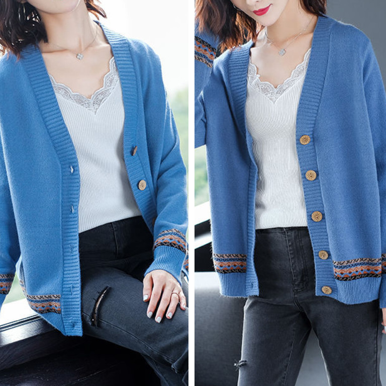 Hình ảnh Áo Cardigan Nữ Họa Tiết Xinh Thời Trang Korea ALN037 MayHomes Mẫu Mới Mùa Xuân