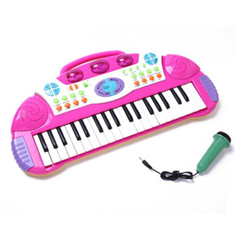 Vận Chuyển Nhanh SM070348 Đàn Organ Điện Tử Dành Cho Trẻ Em Giáo Dục Sớm Hoạt Hình Đàn Organ Điện Tử Có Micro