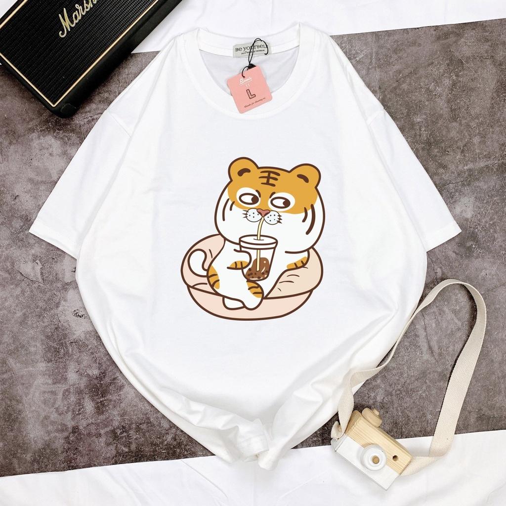 Áo Thun Tay Ngắn Unisex Đủ Size M L XL - CỌP UỐNG TRÀ SỮA