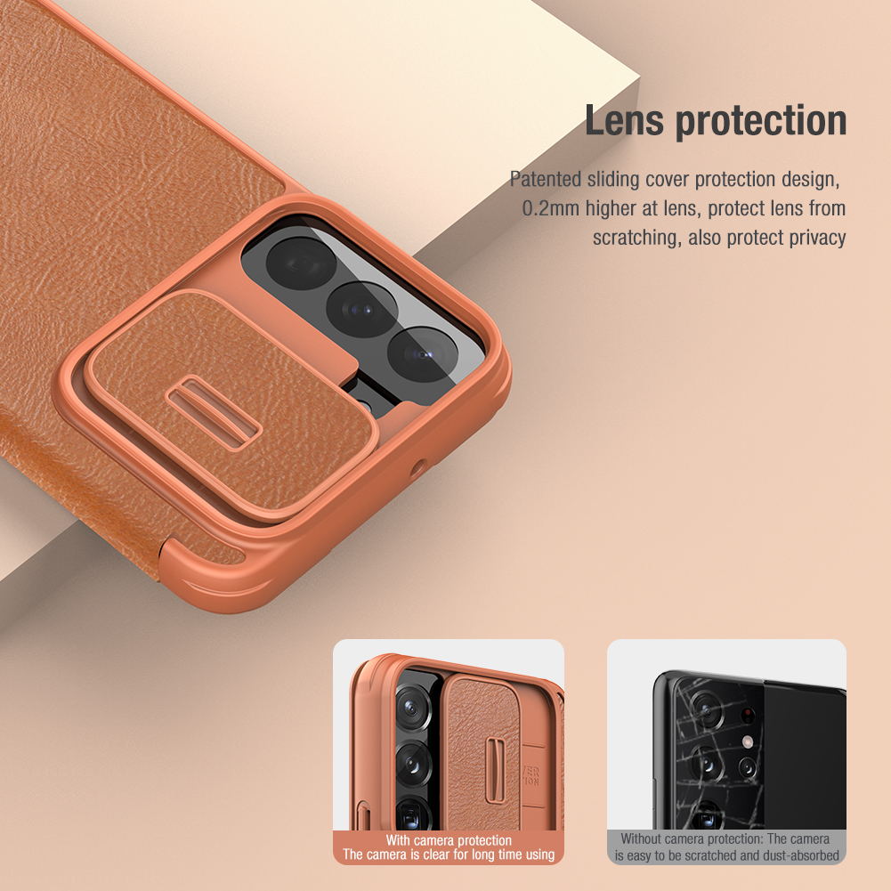 Bao Da Nillkin Qin chống sốc dành cho galaxy S22 Plus- Hàng Chính Hãng
