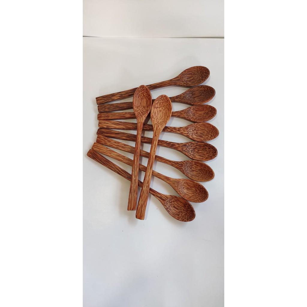 Muỗng cafe gỗ dừa 18cm - Bộ 10 chiếc