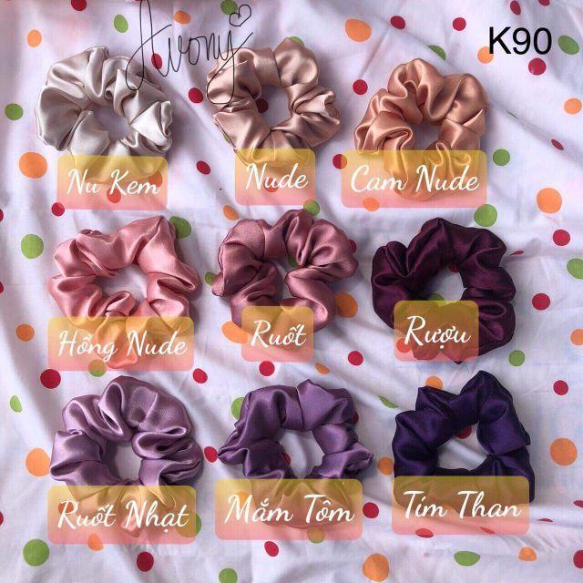 Dây cột tóc mẫu #Scrunchies vải sắc màu