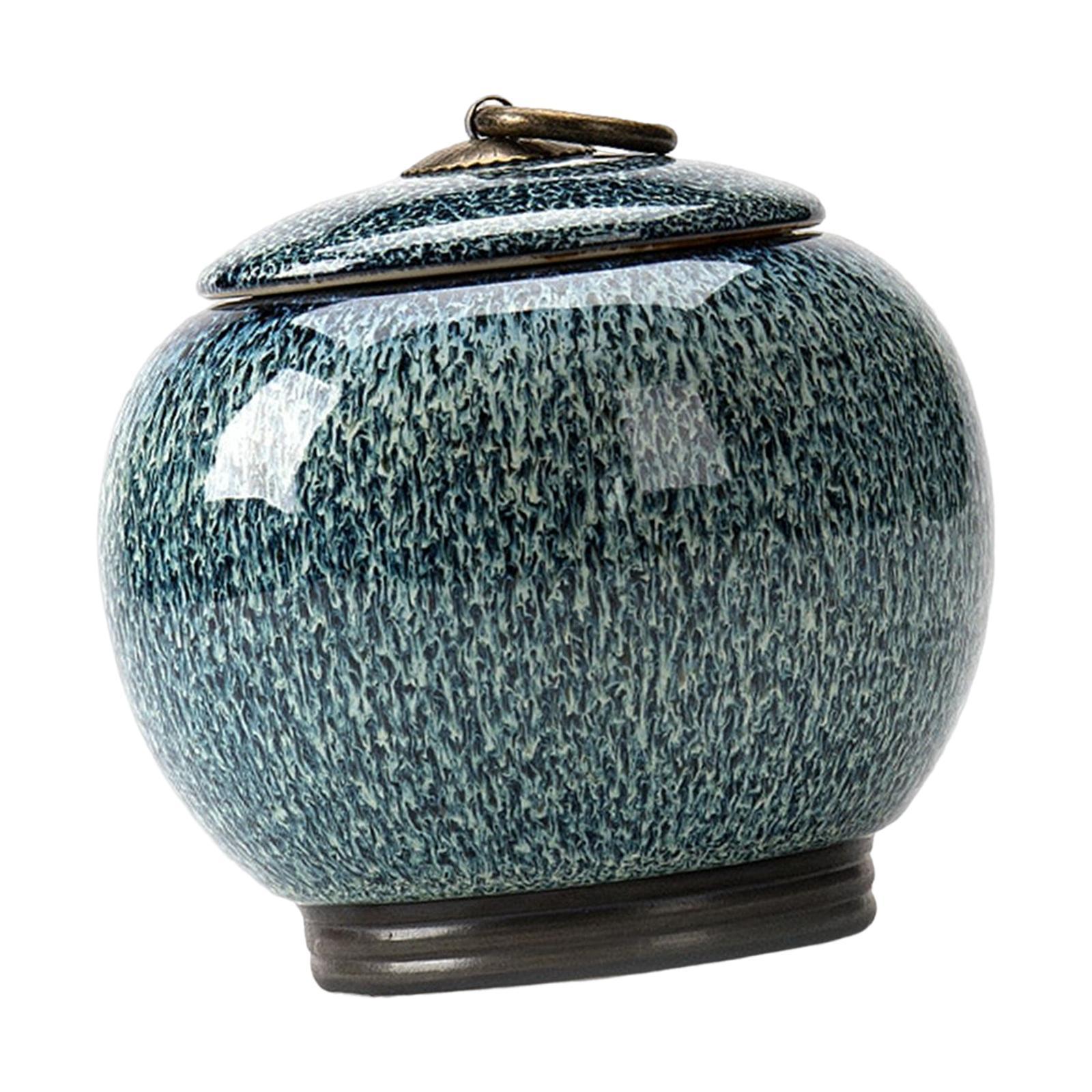 Ceramic Ginger Jar Caddy Bud Vase Food Storage Jar for Flour Sugar Rice