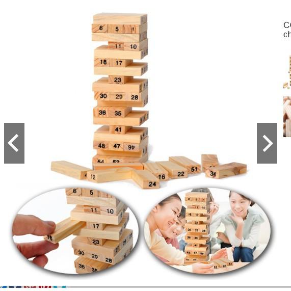 Bộ đồ chơi rút gỗ 54 chi tiết sáng tạo cho bé 9 in 1