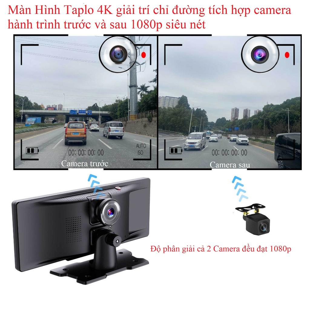 Màn Hình Ô Tô Android 4K hỗ trợ Carplay Tiếng Việt chỉ đường tích hợp Camera hành trình trước sau 1080p  ️ FREESHIP ️