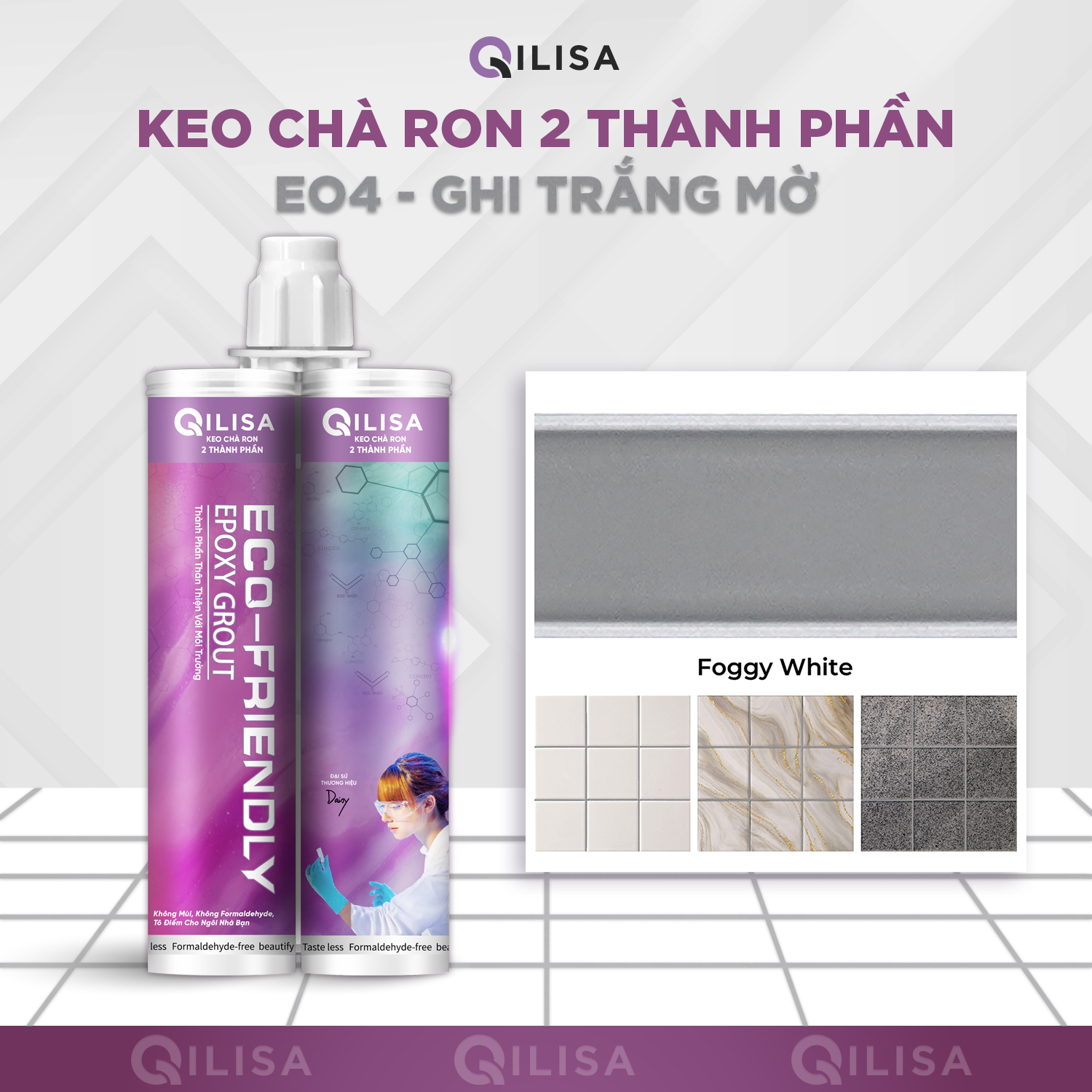 Keo Chà Ron Qilisa, Combo 10 Chai Keo Epoxy 2 Thành Phần 400ml ( Chống Thấm - Bám Bụi)