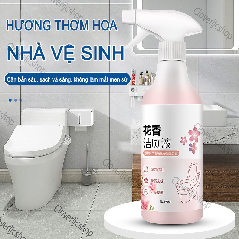 XỊT TẨY RỬA BỒN CẦU, NHÀ VỆ SINH MÙI HOA ANH ĐÀO 500ml