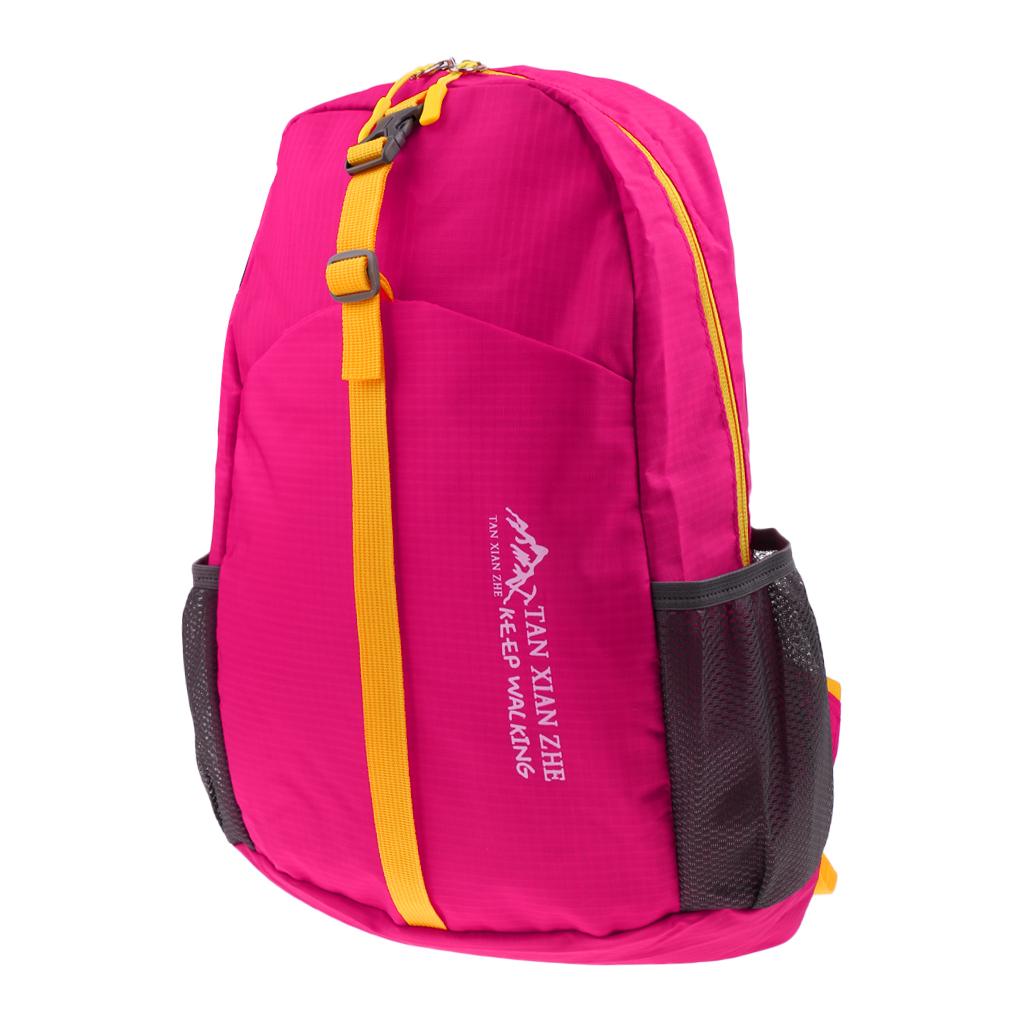 Outdoor Waterproof Foldable Backpack Hiking Bag Camping Rucksack rose