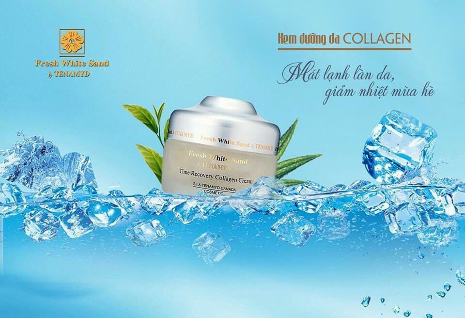 Kem dưỡng da Collagen Time Recover Collagen Cream Fresh White Sand by TENAMYD 50ml