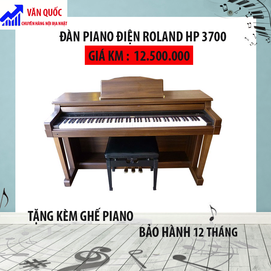 Đàn Piano Điện Roland HP 3700 + Tặng Kèm Ghế Piano Cao Cấp