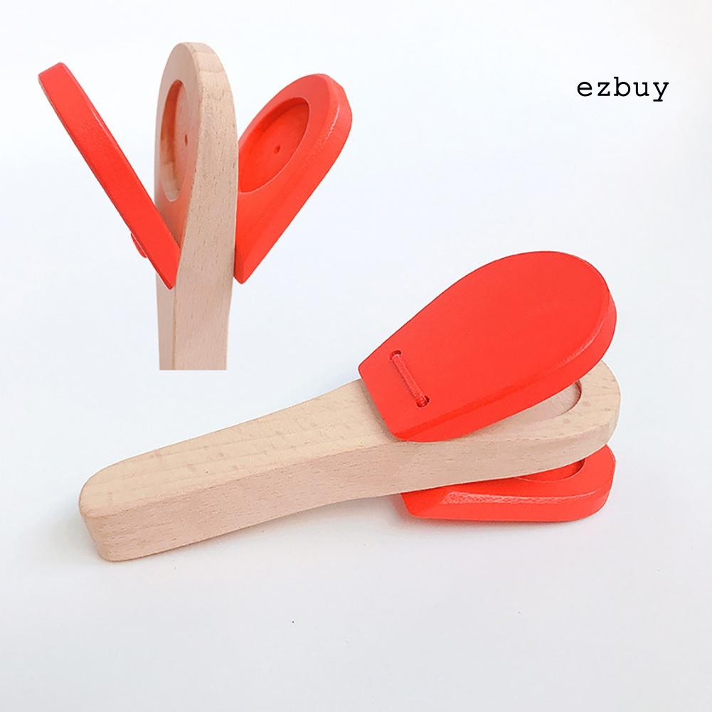 Đồ Chơi Nhạc Cụ Castanet Castanet Bằng Gỗ Cho Bé