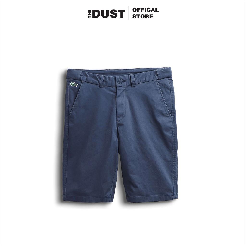 Quần short đùi nam LCT trơn basic vải kaki xuất xịn dày dặn, form slim fit có chun ẩn, co giãn nhẹ - THE DUST