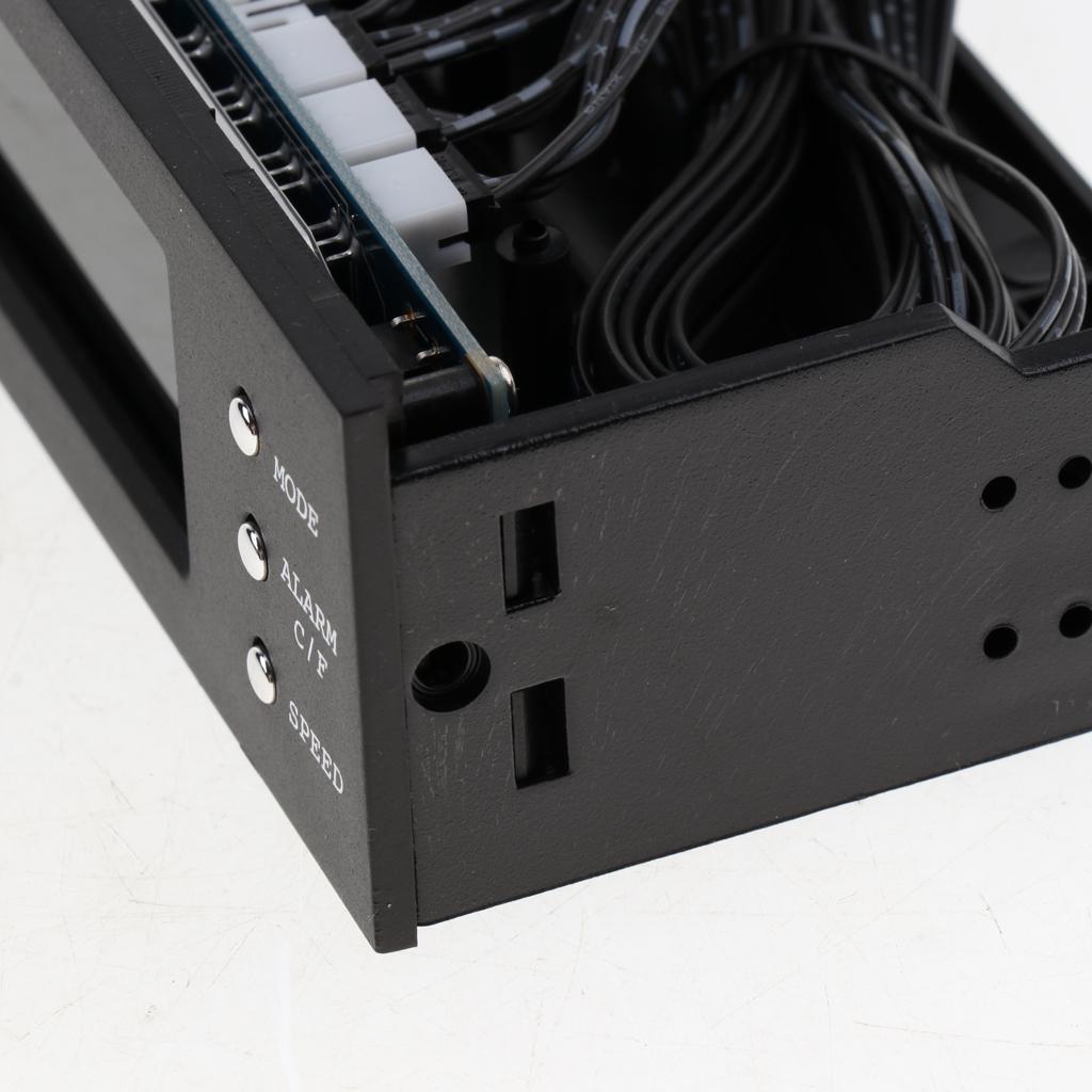 3 Fans Speed Controller Computer CPU Temperature Sensor Control LCD Screen