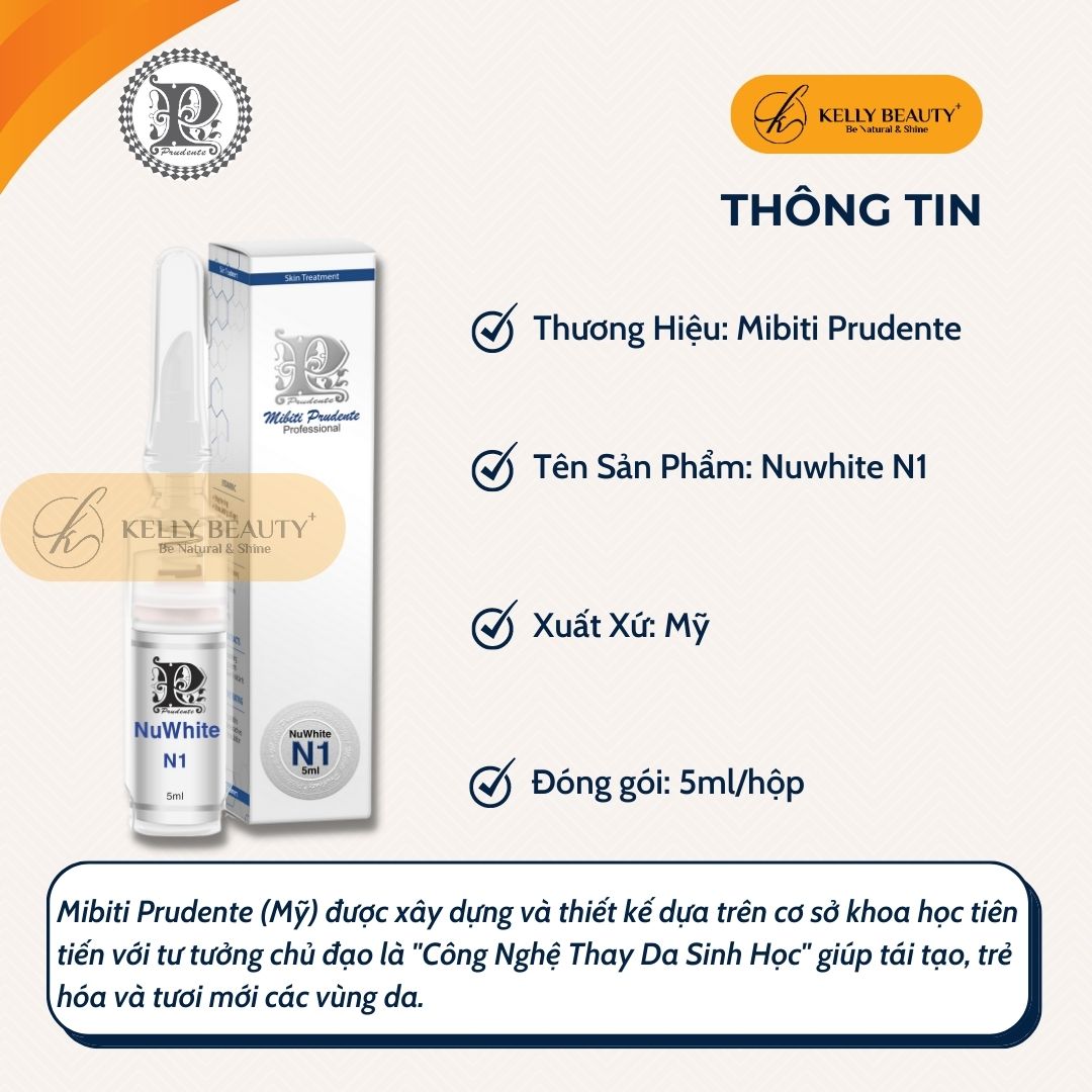Kem Dưỡng Mibiti Prudente Nuwhite N1 - Khử Thâm, Dưỡng Hồng Ti | Kelly Beauty