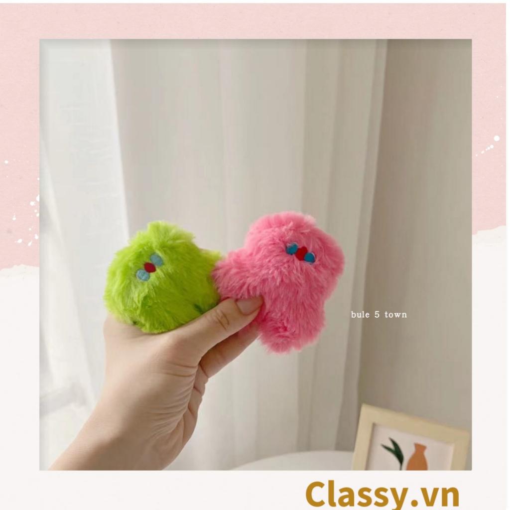 Móc khóa Classy, móc đeo điện thoại búp bê lông siêu mịn, gắn túi xách, chìa khóa, điện thoại PK1502