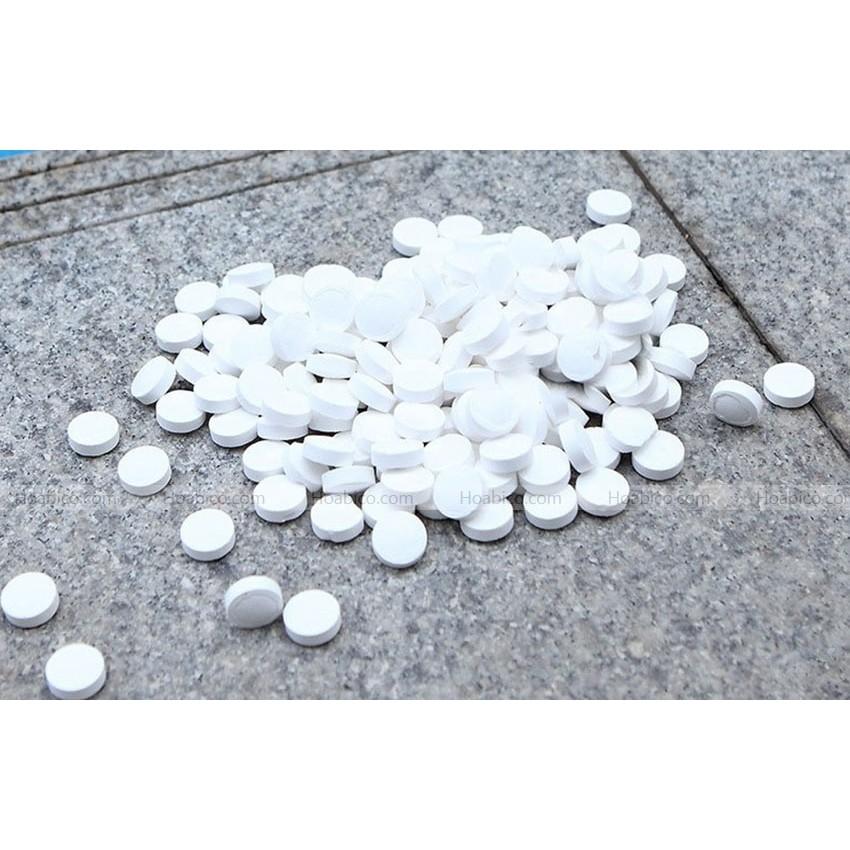 Clorine TCCA dạng viên , -1kg- Hóa Chất Xử Lý Nước ,Hồ bơi # TCCA 90 Viên 2g hủ 1kg