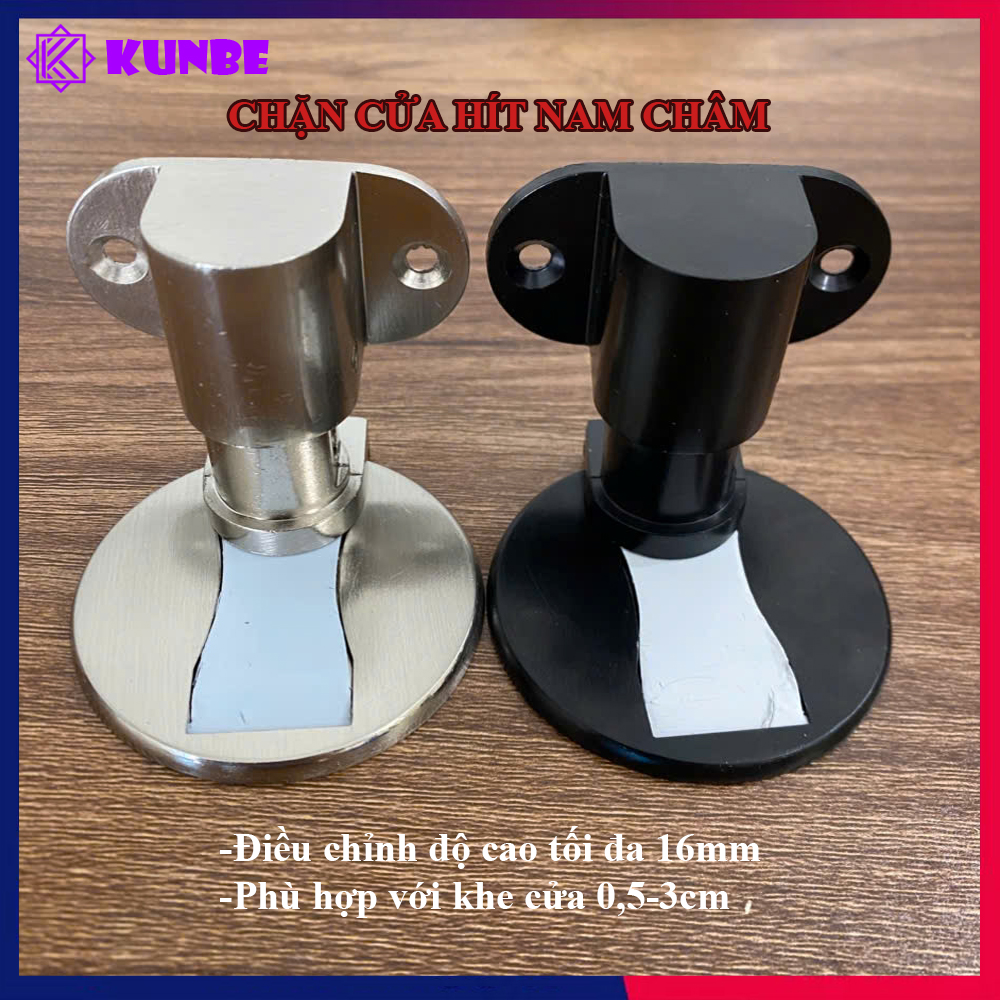 Chặn Cửa Chống Sập Cửa Nam Châm KUNBE Đế Hít Mỏng Gắn Sàn Chống Va Đập Hiệu Quả