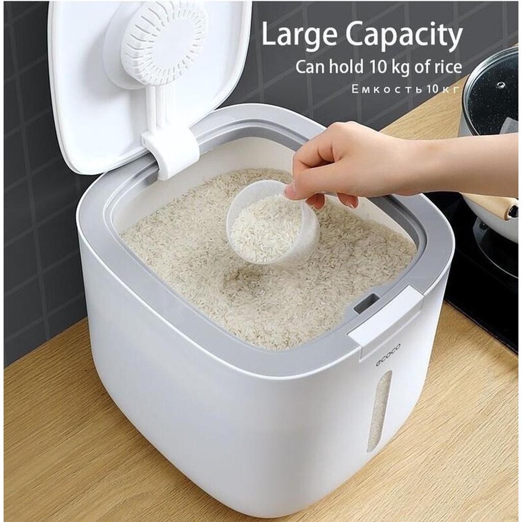 Thùng đựng gạo,đựng các loại hạt khô ECOCO CAO CẤP 5kg và 10kg chống ẩm, kháng khuẩn