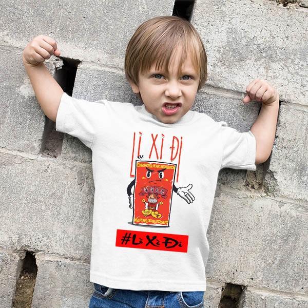 Áo thun LÌ XÌ ĐI siêu độc | siêu cute | áo Tết 2021 cho trẻ em LX03