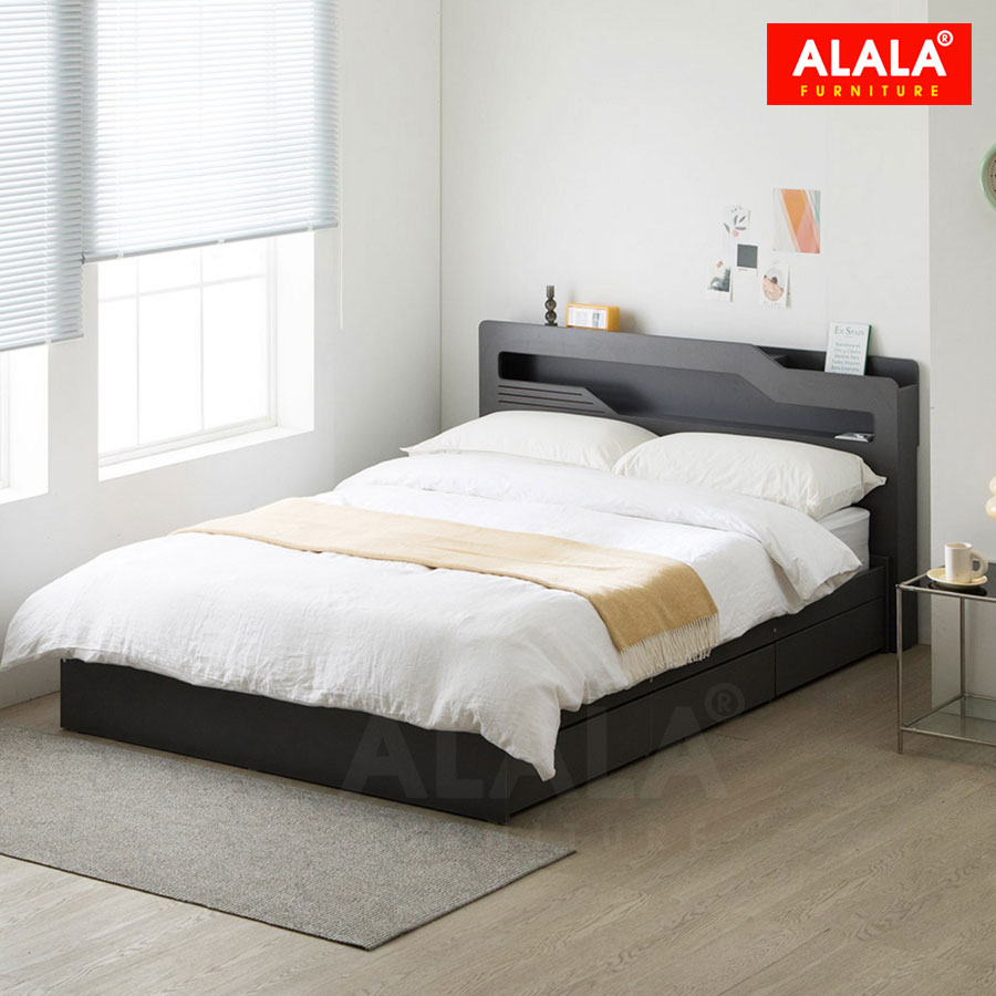 Giường ngủ ALALA1209 + 3 hộc kéo / Miễn phí vận chuyển và lắp đặt/ Đổi trả 30 ngày/ Sản phẩm được bảo hành 5 năm từ thương hiệu ALALA/ Chịu lực 700kg