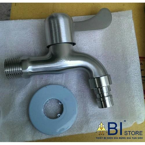 VÒI MÁY GIẶT INOX SUS304 GẮN TƯỜNG NHÀ TẮM, VÒI VƯỜN CAO CẤP