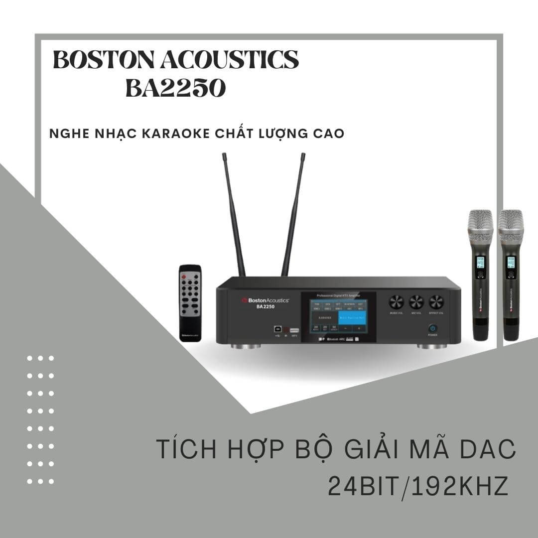 Amply Karaoke Boston Acoustics BA2250 - HÀNG CHÍNH HÃNG - NEW 100%