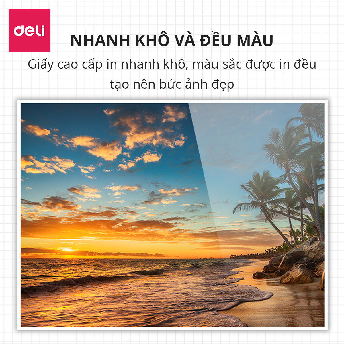 Giấy In Ảnh A4 1 Mặt Bóng (Glossy) 20 Tờ Định Lượng 230Gsm Deli - 11825