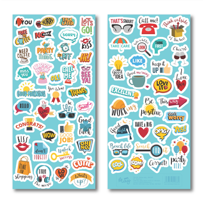 Sticker Mây - Bộ 2 tờ Sticker trang trí dễ thương