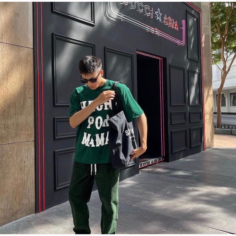 ÁO THUN NAM NỮ UNISEX , ÁO THUN FROM RỘNG , ÁO THUN "HECHO POR MAMA" HÀNG CAO CÁP