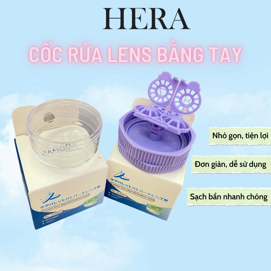 Máy Rửa Lens Hera Bằng Tay Cốc Dùng Để Rửa Kính Áp Tròng Siêu Sạch, Tiện Dụng, Nhỏ Gọn