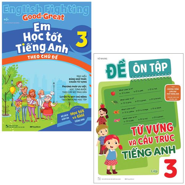 Combo Sách Em Học Tốt Tiếng Anh + Đề Ôn Tập Từ Vựng Và Cấu Trúc Tiếng Anh Lớp 3