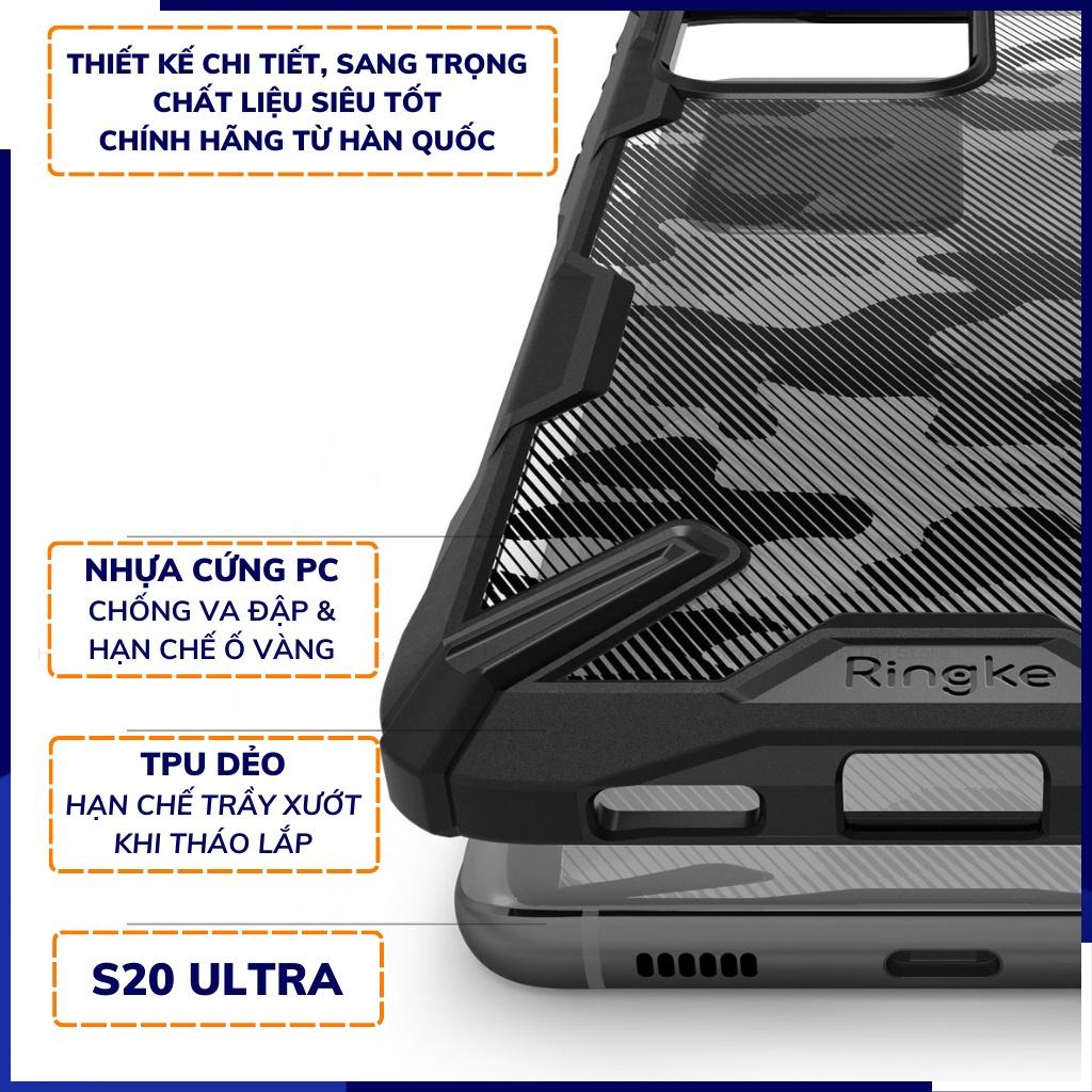 Ốp lưng s20 ultra RINGKE chính hãng trong suốt chống sốc FUSION X chống ố vàng phụ kiện điện thoại huỳnh tân - Hàng nhập khẩu