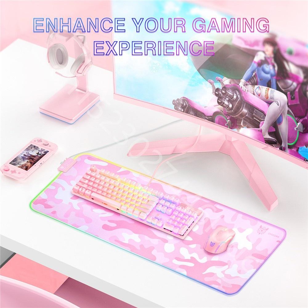 Tấm lót chuột chơi game Onikuma G5 80*30cm có đèn RGB