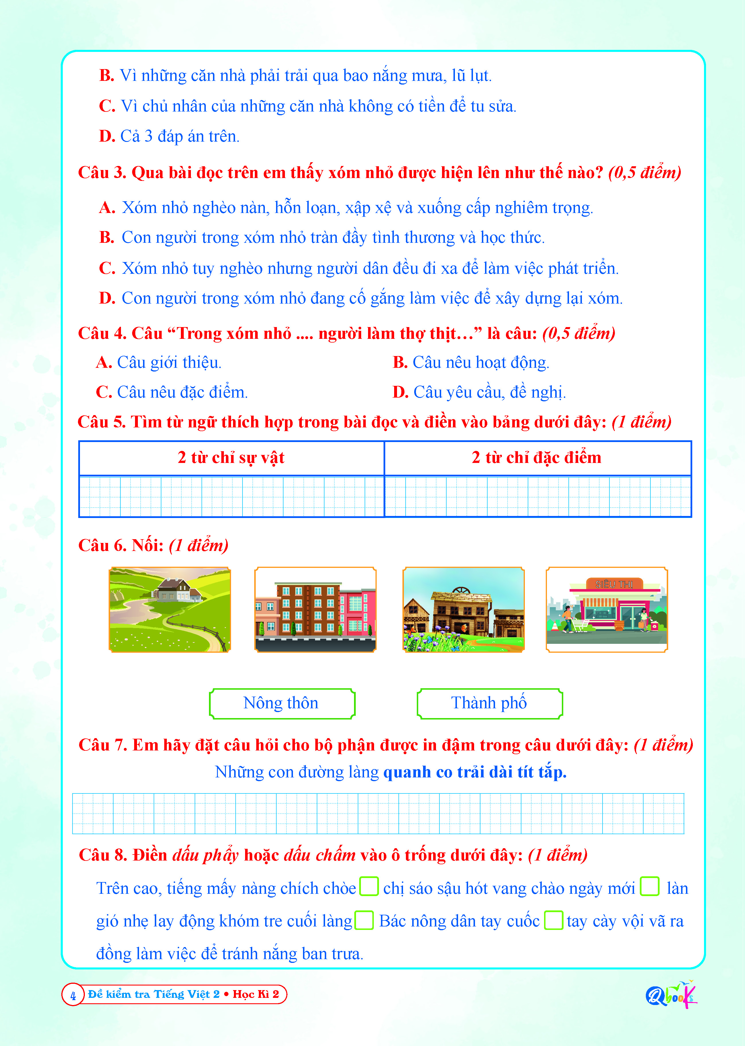 Combo Bài tập hàng ngày, Bài Tập Tuần, Đề Kiểm Tra Toán và Tiếng Việt Lớp 2 - Kỳ 2 - Kết nối (6 quyển)